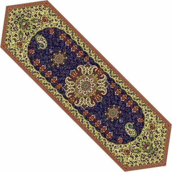 Elegant Navy Termeh Table Runner 165cm