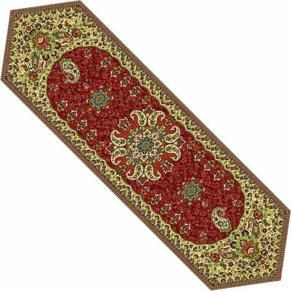 Elegant Red Termeh Table Runner 165cm