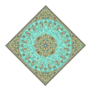 Elegant Turquoise Termeh Cushion Cover