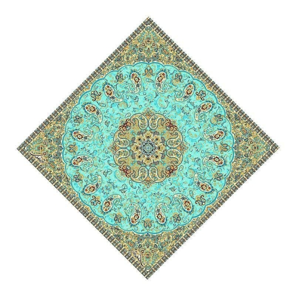 Elegant Turquoise Termeh Cushion Cover