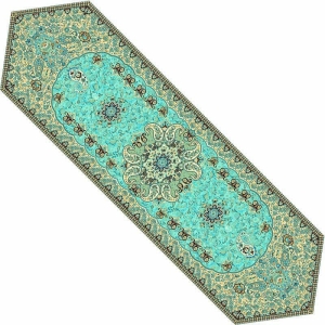 Elegant Turquoise Termeh Table Runner 165cm