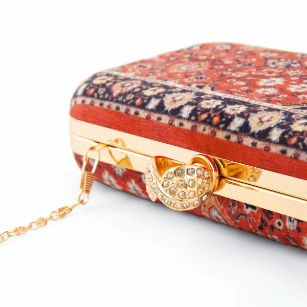 Persian Carpet Velvet Clutch Bag