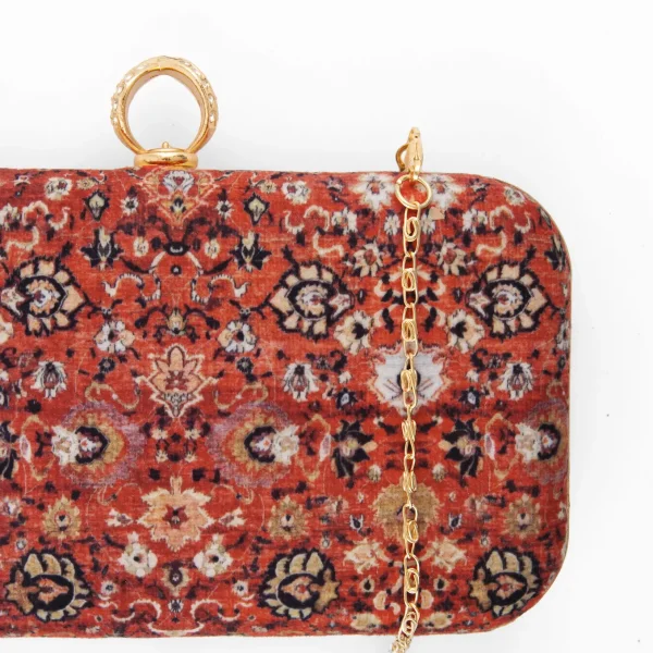 Persian Carpet Velvet Clutch Bag