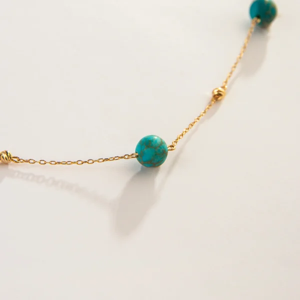 Persian Turquoise 18K Gold Necklace