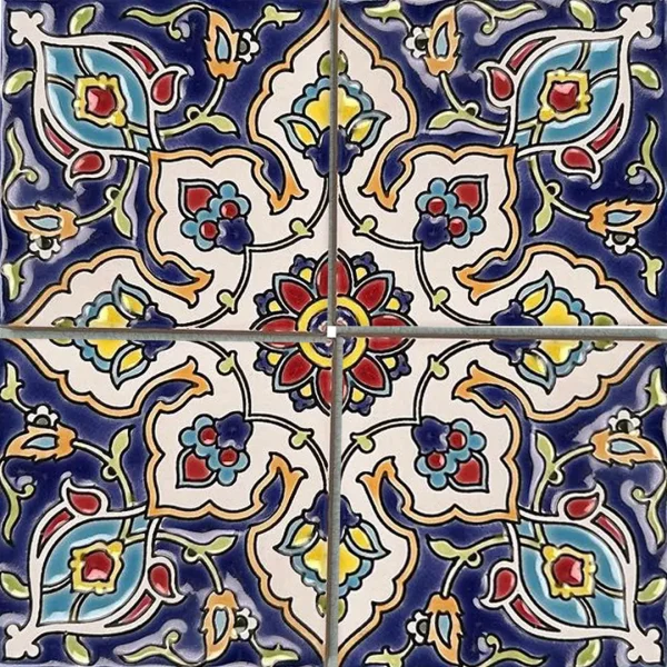 Seven-Color Boteh Jegheh Glazed Tile