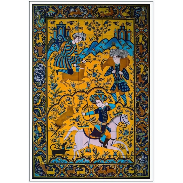 Hunting Pattern Persian Tile