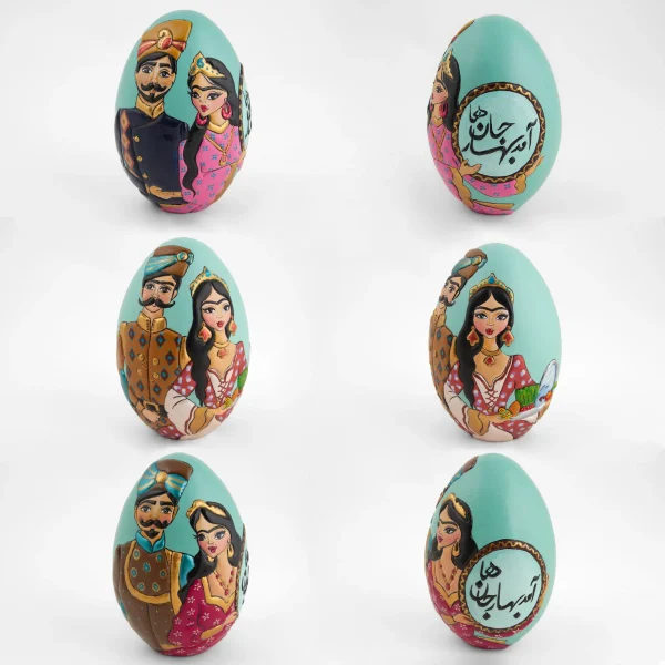 Large Khatun Pottery’s Hand Painted Nowruz Egg