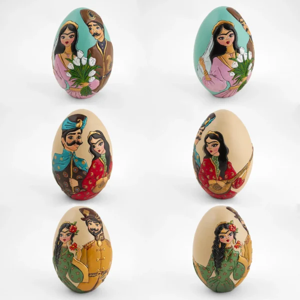 Large Khatun Pottery’s Hand Painted Nowruz Egg