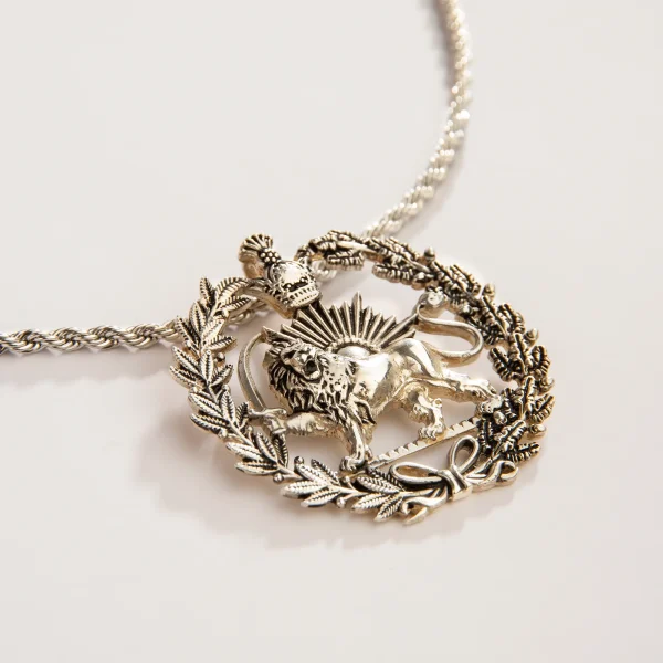 Lion and Sun Necklace – Silver