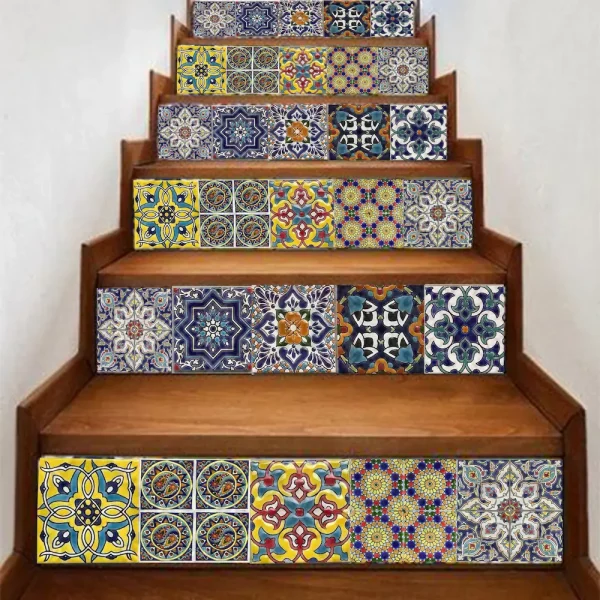 Seven-Color Boteh Jegheh Glazed Tile