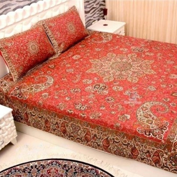 Termeh Spring Blossom Bedspread Set – Red Color