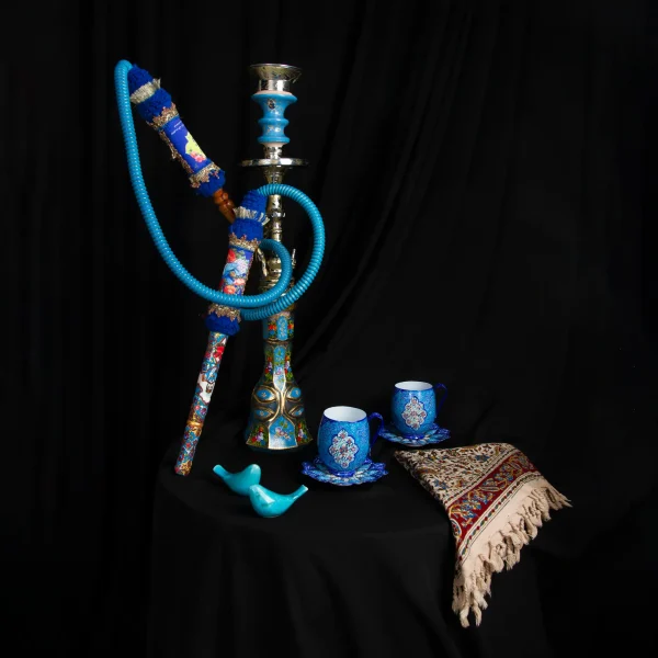 Blue Blossom Luxury Hookah- 40cm