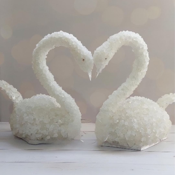 Persian Wedding Sugar Swan Set , 30cm