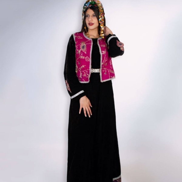 Traditional Kurdish Velvet Outfit