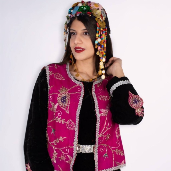 Traditional Kurdish Velvet Outfit