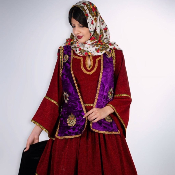 Traditional Qajar Velvet Outfit