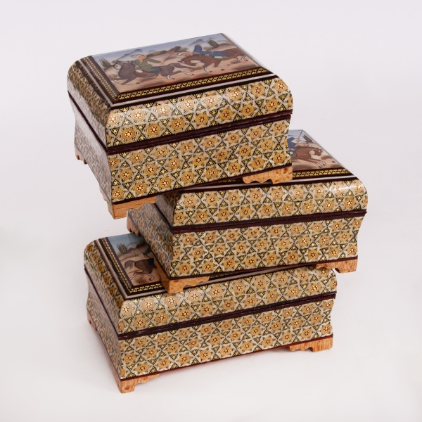 Chovgan Khatam Kari Jewellery Boxes