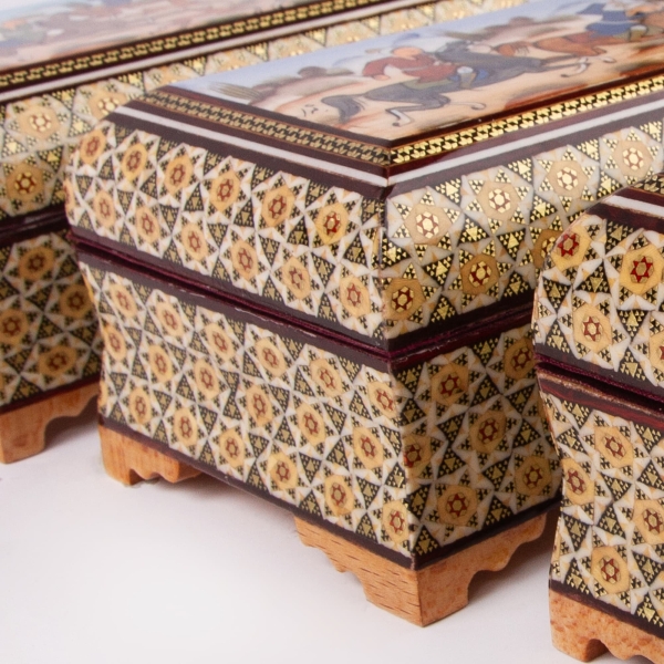 Chovgan Khatam Kari Jewellery Boxes