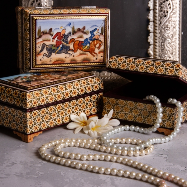 Chovgan Khatam Kari Jewellery Boxes