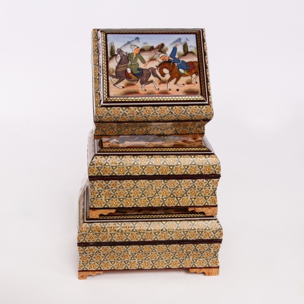 Chovgan Khatam Kari Jewellery Boxes