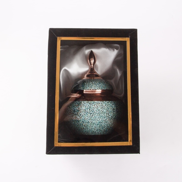 Firoozeh Koobi Turquoise on Copper Bonbon Dish