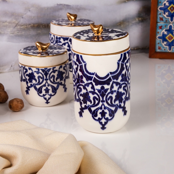 Persian 3 Piece Coffee, Tea & Sugar Jar (Set of 3)