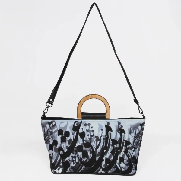 Persian Calligraphy Pattern Handbag – Premium Hand Bag Collection