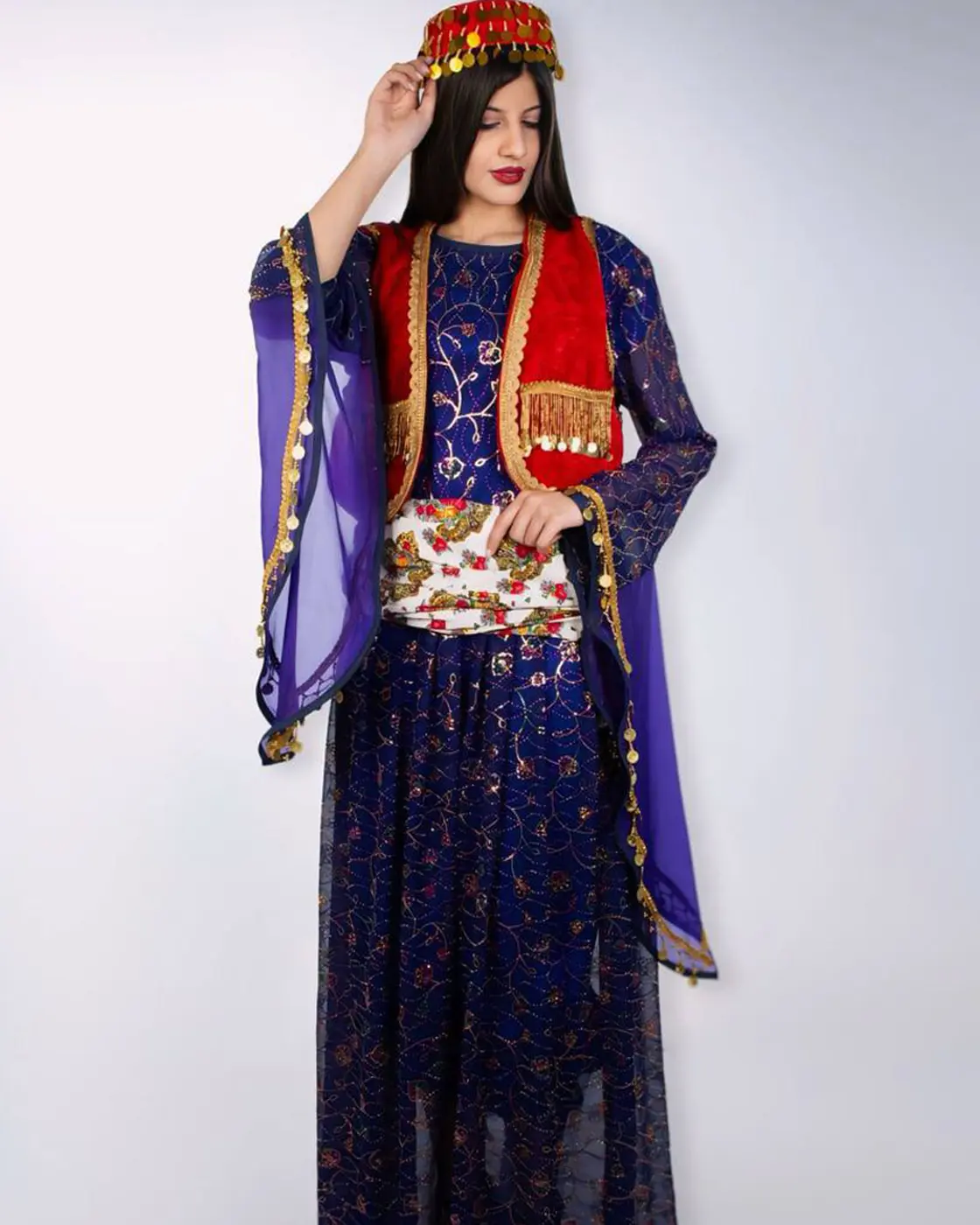 Persian traditional costume , traditional clothes for Persian event , traditional vest and hat , Nowruz costume , Yalda night costume selling