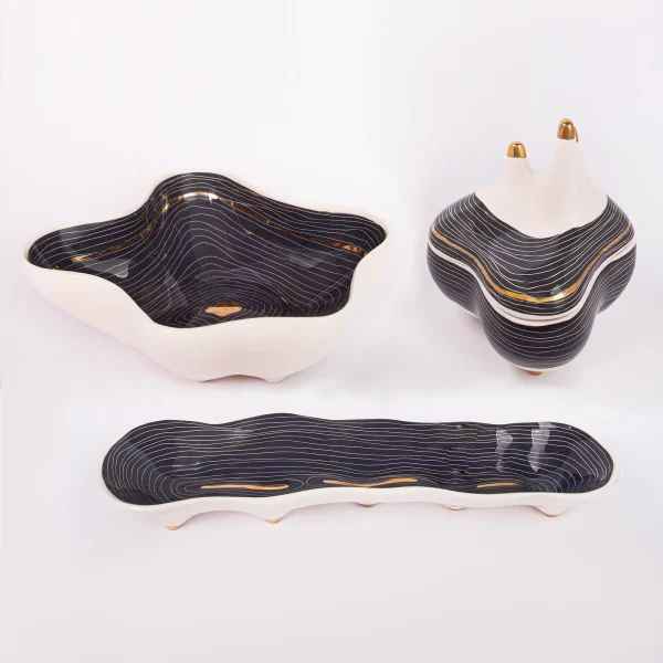 Elegant Deformed Ceramic Serving Set