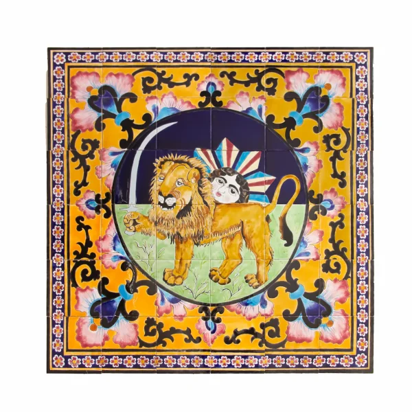 Imperial Sun and Lion Tile – Custom Persian Tile 120*120