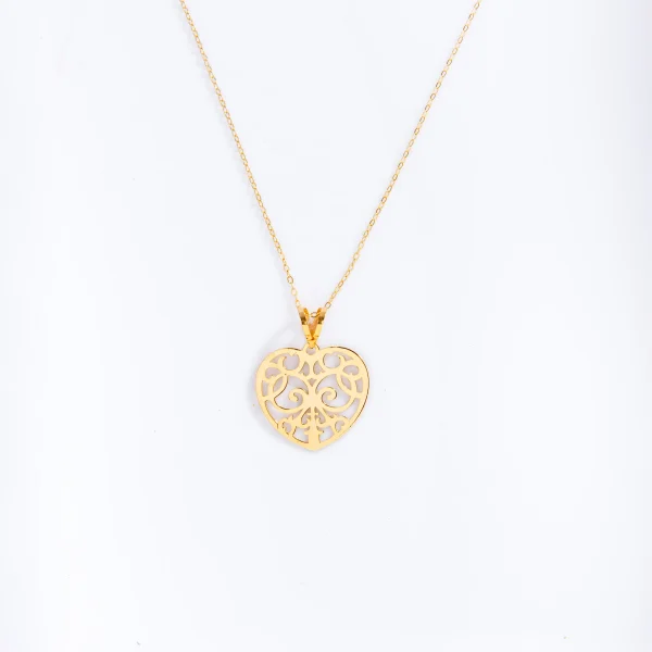 Arabesque Heart 18k Gold Necklace