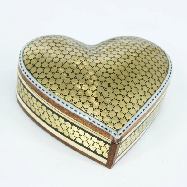 Handcrafted Khatamkari Heart Box – Elegant Jewelry Storage