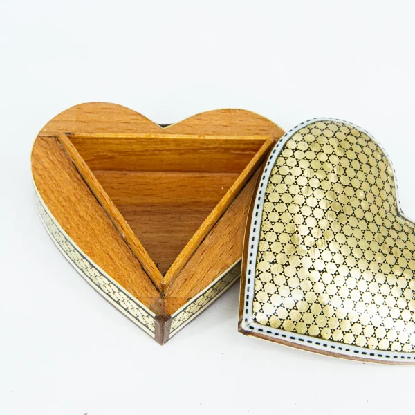 Handcrafted Khatamkari Heart Box – Elegant Jewelry Storage