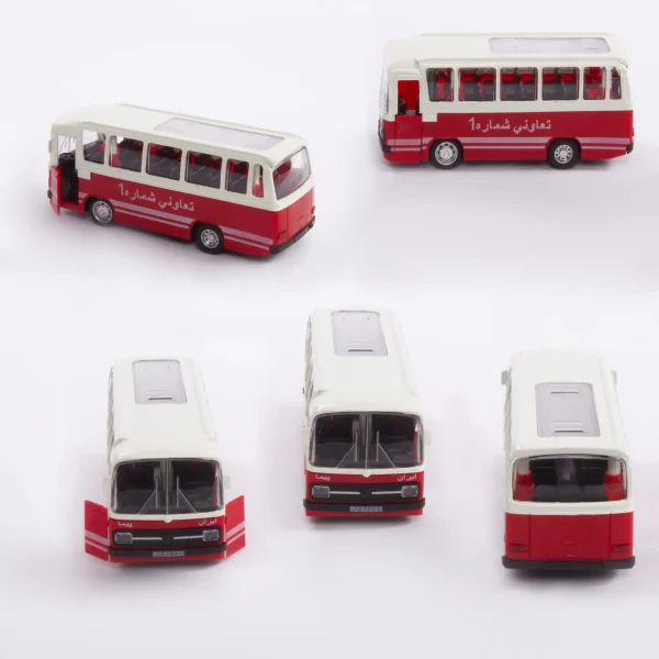 Nostalgic Iranian Toy Car Gift Set – Mini Bus, Blue Nissan, and More