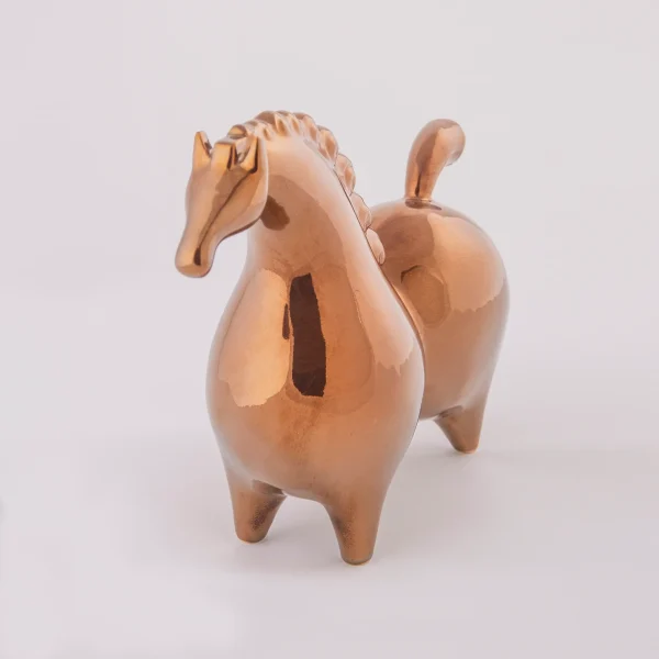 Shabdiz Glossy Glazed Horse Statue – Handcrafted Iranian Handcraft