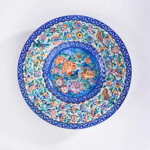 Handcrafted MinaKari Plate - Persian Decorative Art