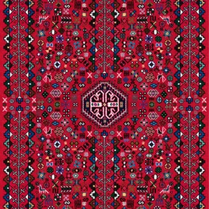 Luxury Iranian Red Carpet Pattern Wrapping Paper