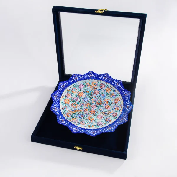 Luxury MinaKari Flower and Bird Plate