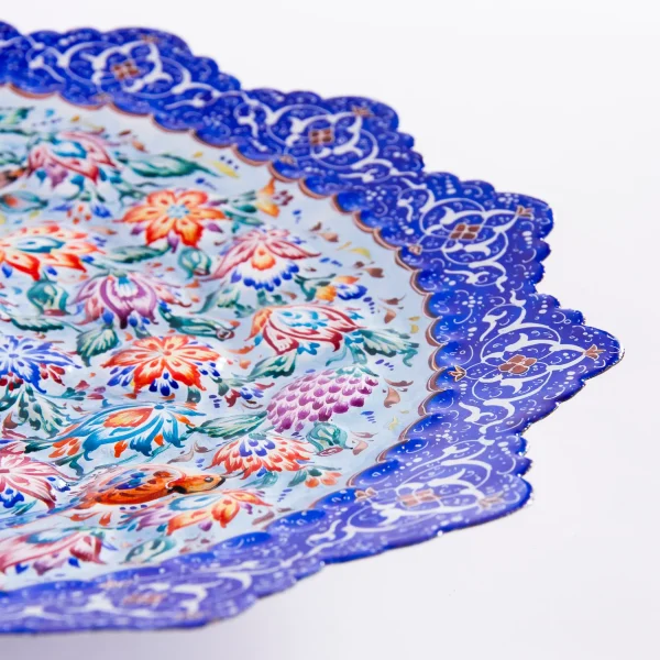 Luxury MinaKari Flower and Bird Plate