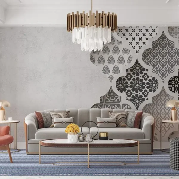 Persian Traditional Design Wallpaper – Traditional Iranian Gray Shapes