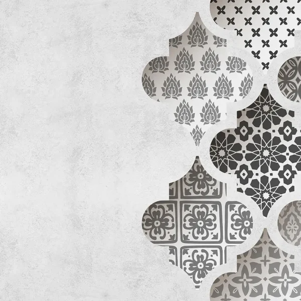 Persian Traditional Design Wallpaper – Traditional Iranian Gray Shapes