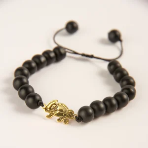 Lion Sun Bracelet, Black Amethyst