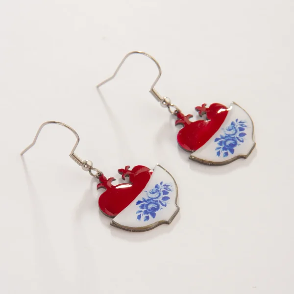 Persian Floral Pomegranate Earrings