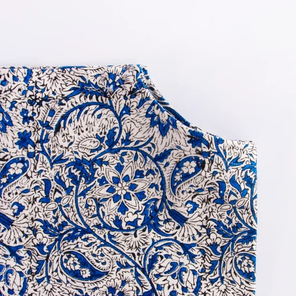 Persian Traditional Cotton Blue Bloom Blouse