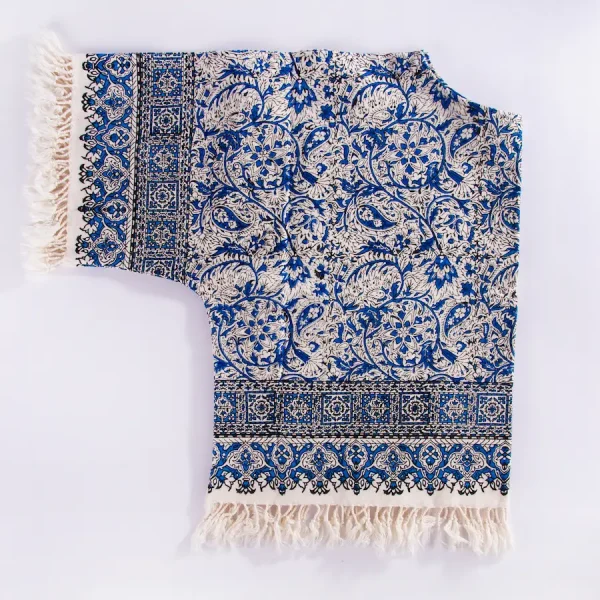 Persian Traditional Cotton Blue Bloom Blouse