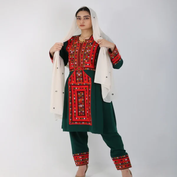 Authentic Women’s Baluchi Cultural Clothing with Embroidery