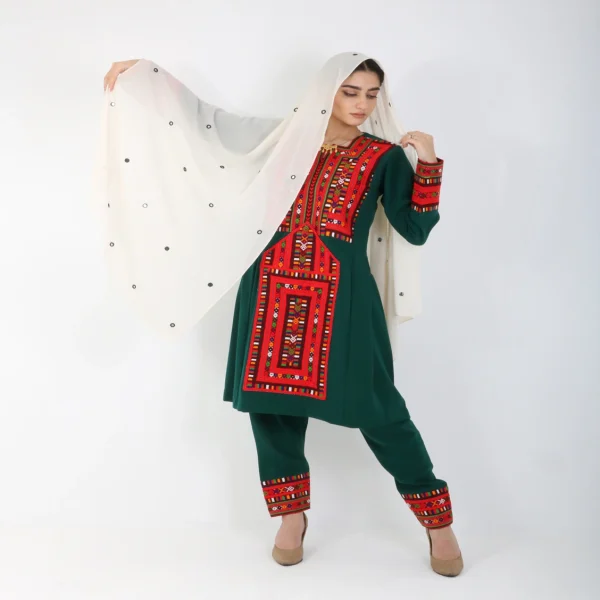 Authentic Women’s Baluchi Cultural Clothing with Embroidery