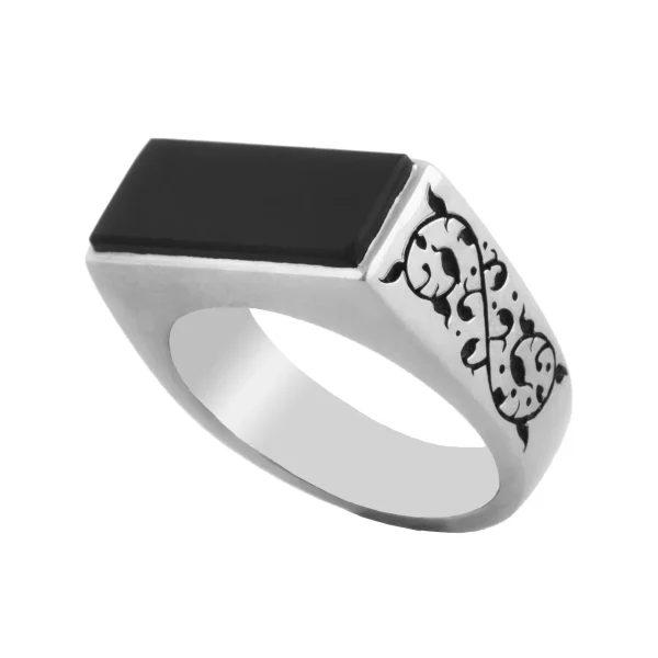 Classic Agate Men’s Silver Ring