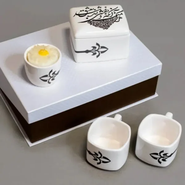 Elegant Gift Set: Cup, Candle Holder & Chocolate Dish