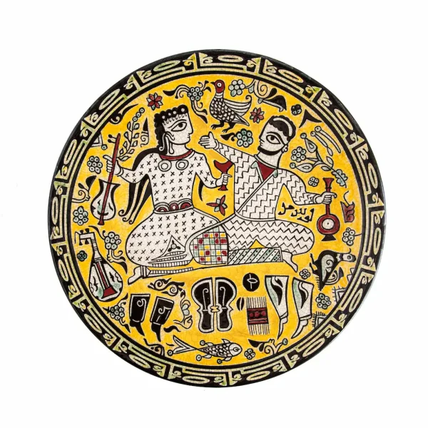 Handcrafted Ceramic Plate Nishapur Royal Design30 cm